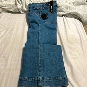 Western Showdown Trouser Flare Jeans - medium wash - size 3